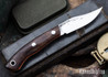 Lon Humphrey Knives: Mudbone Muskrat - Forged AEB-L - Tasmanian Blackwood - Orange Liners - LH22AJ058
