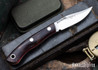 Lon Humphrey Knives: Mudbone Muskrat - Forged AEB-L - Tasmanian Blackwood - Red Liners - LH22AJ061