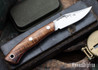 Lon Humphrey Knives: Mudbone Muskrat - Forged AEB-L - Tasmanian Blackwood - Red Liners - LH22AJ064
