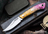 Lon Humphrey Knives: Mudbone Muskrat - Forged AEB-L - Box Elder Burl - Black Liners - LH22AJ067