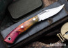 Lon Humphrey Knives: Mudbone Muskrat - Forged AEB-L - Box Elder Burl - Black Liners - LH22AJ068