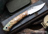 Lon Humphrey Knives: Mudbone Muskrat - Forged AEB-L - Box Elder Burl - Black Liners - LH22AJ074