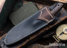 Lon Humphrey Knives: Mudbone Muskrat - Forged AEB-L - Box Elder Burl - Blue Liners - LH22AJ101