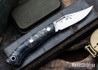 Lon Humphrey Knives: Mudbone Muskrat - Forged AEB-L - Box Elder Burl - Blue Liners - LH22AJ107