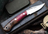 Lon Humphrey Knives: Mudbone Muskrat - Forged AEB-L - Box Elder Burl - Orange Liners - LH22AJ111