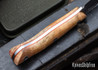 Lon Humphrey Knives: Mudbone Muskrat - Forged AEB-L - Box Elder Burl - Orange Liners - LH22AJ112