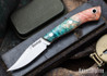 Lon Humphrey Knives: Mudbone Muskrat - Forged AEB-L - Box Elder Burl - Orange Liners - LH22AJ115