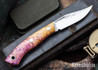 Lon Humphrey Knives: Mudbone Muskrat - Forged AEB-L - Box Elder Burl - Orange Liners - LH22AJ117