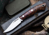 Lon Humphrey Knives: Mudbone Muskrat - Forged AEB-L - Box Elder Burl - Orange Liners - LH22AJ118