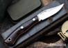 Lon Humphrey Knives: Mudbone Muskrat - Forged AEB-L - Box Elder Burl - Orange Liners - LH22AJ118