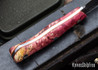 Lon Humphrey Knives: Mudbone Muskrat - Forged AEB-L - Box Elder Burl - Orange Liners - LH22AJ119