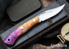 Lon Humphrey Knives: Mudbone Muskrat - Forged AEB-L - Box Elder Burl - Orange Liners - LH22AJ122