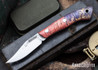 Lon Humphrey Knives: Mudbone Muskrat - Forged AEB-L - Box Elder Burl - Red Liners - LH22AJ133