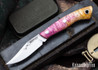 Lon Humphrey Knives: Mudbone Muskrat - Forged AEB-L - Box Elder Burl - Red Liners - LH22AJ138