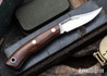 Lon Humphrey Knives: Mudbone Muskrat - Forged AEB-L - Desert Ironwood - Black Liners - LH22AJ151