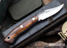 Lon Humphrey Knives: Mudbone Muskrat - Forged AEB-L - Desert Ironwood - Blue Liners - LH22AJ157