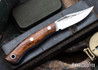 Lon Humphrey Knives: Mudbone Muskrat - Forged AEB-L - Desert Ironwood - Blue Liners - LH22AJ159