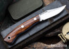 Lon Humphrey Knives: Mudbone Muskrat - Forged AEB-L - Desert Ironwood - Blue Liners - LH22AJ161