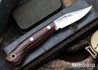 Lon Humphrey Knives: Mudbone Muskrat - Forged AEB-L - Desert Ironwood - Red Liners - LH22AJ168