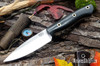 Bark River Knives: Mini Aurora - CPM-3V - Black Canvas Micarta - Hollow Brass Pins