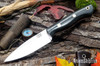 Bark River Knives: Mini Aurora - CPM-3V - Black Canvas Micarta - Red Liners - Brass Pins