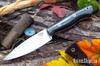 Bark River Knives: Mini Aurora - CPM-3V - Black Canvas Micarta - Red Liners - Mosaic Pins