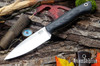 Bark River Knives: Mini Aurora - CPM-3V - Black Suretouch - Matte - Forest Green Liners - Black Pins