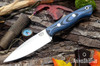 Bark River Knives: Mini Aurora - CPM-3V - Blue & Black Suretouch - Matte