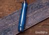 Bark River Knives: Mini Aurora - CPM-3V - Blue & Black Suretouch - Matte - Blue Liners - Black Pins