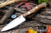 Bark River Knives: Mini Aurora - CPM-3V - Dark Curly Maple - Black Liners #1