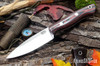 Bark River Knives: Mini Aurora - CPM-3V - Red & Black Linen Micarta