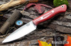 Bark River Knives: Mini Aurora - CPM-3V - Red Linen Micarta