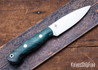 Bark River Knives: Mini Aurora - CPM-3V - Emerald Tigertail Maple Burl #5