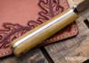 Lishen Knives: Orson 2 - AEB-L - Natural Canvas Micarta - Brass Pins - LK30AJ011