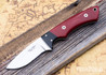 Alan Warren Custom Knives: #2567 Drop Point Hunter - Red G10 - Black G10 Liners - G10 Bolsters w/Bronze Pins - Mosaic Pins - CPM 154
