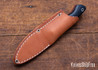 Bark River Knives: Mini Aurora - CPM 3V - Amboyna Burl - Red Liners - Mosaic Pins