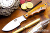 Bark River Knives: Mini Canadian - CPM-3V - Dark Curly Maple - Hollow Pins