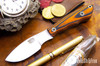 Bark River Knives: Mini Canadian - CPM-3V - Orange Black Suretouch - Matte - Mosaic Pins