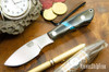 Bark River Knives: Mini Canadian - CPM-3V - Black & Green Canvas Micarta - AZ Jade Spacer - Forest Green Liners