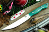 Bark River Knives: Kalahari Mini-Sportsman - CPM 154 - Ghost Green Jade G-10 - Green Liners