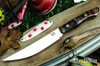 Bark River Knives: Kalahari Mini-Sportsman - CPM 154 - Hellfire Maple Maple Burl - Mosaic Pins