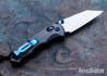 Benchmade Knives: 290-241 Gold Class Full Immunity - Unidirectional Carbon Fiber - Damasteel - Sapphire Blue Hardware
