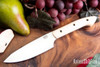 Bark River Knives: Petty Z - CPM-154 - Antique Bone Linen Micarta - Hollow Brass Pins