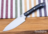 Bark River Knives: Petty Z - CPM-154 - Black Carbon Fiber - Blue Liners - Mosaic Pins