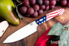 Bark River Knives: Petty Z - CPM-154 - American Flag Acrylic - White Liner