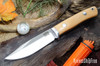 Bark River Knives: Hildi - CPM-CruWear - Antique Bone Linen Micarta