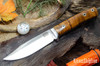 Bark River Knives: Hildi - CPM-CruWear - Dark Curly Maple - Black Liners - Mosaic Pins #2