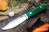 Bark River Knives: Hildi - CPM-CruWear - Green Cyclone Mesh - Green Liners