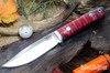 Bark River Knives: Hildi - CPM-CruWear - Red & Blue Tigertail Maple Burl