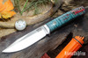 Bark River Knives: Hildi - CPM-CruWear - Sage Tigertail Maple Burl - Mosaic Pins